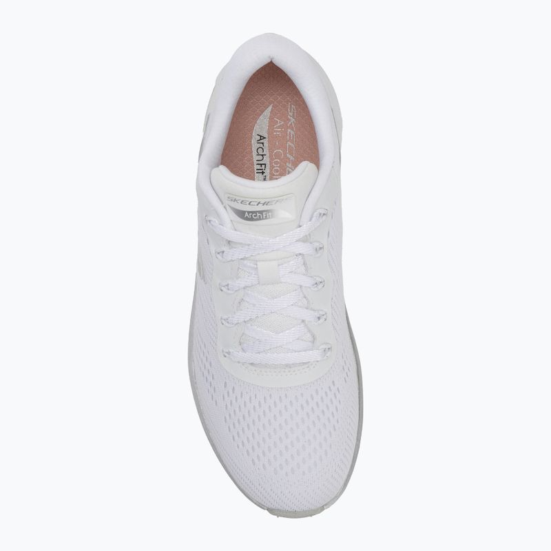 Moteriški batai SKECHERS Arch Fit 2.0 Glow The Distance white/silver 5
