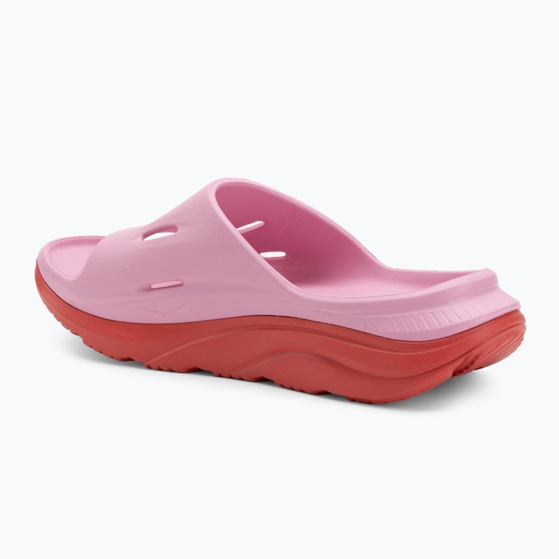 HOKA Ora Recovery Slide 3 peony/cerise vaikiškos šlepetės 3