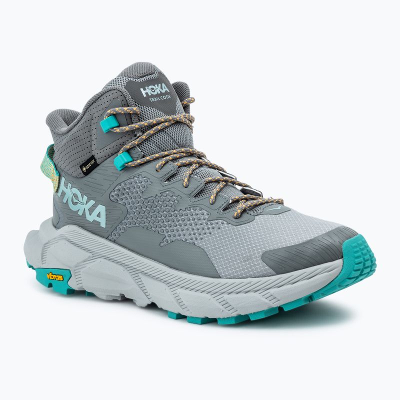 Vyriški žygio batai HOKA Trail Code GTX galactic grey/electric aqua