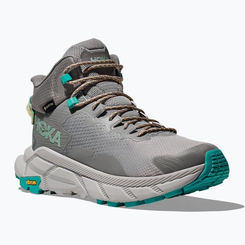 Vyriški žygio batai HOKA Trail Code GTX galactic grey/electric aqua 8