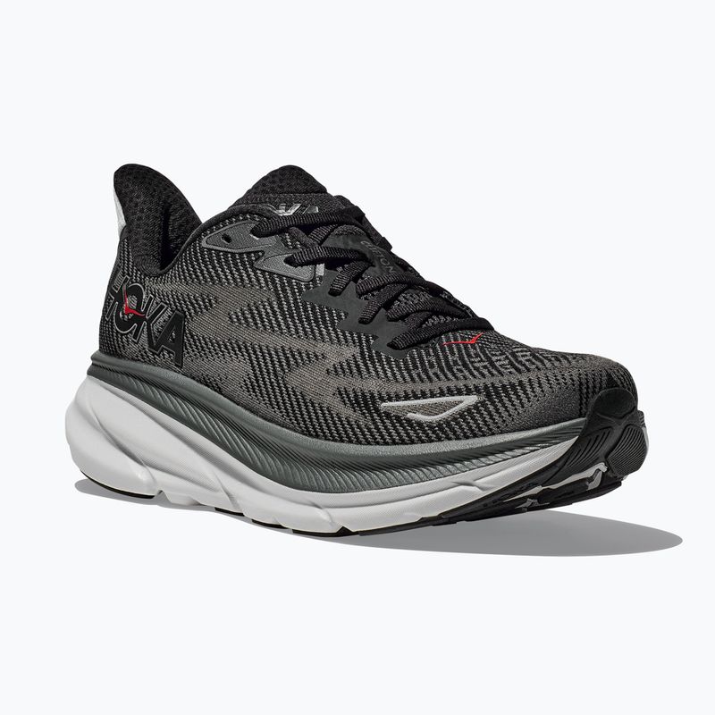 Vyriški bėgimo bateliai HOKA Clifton 9 black/outer orbit