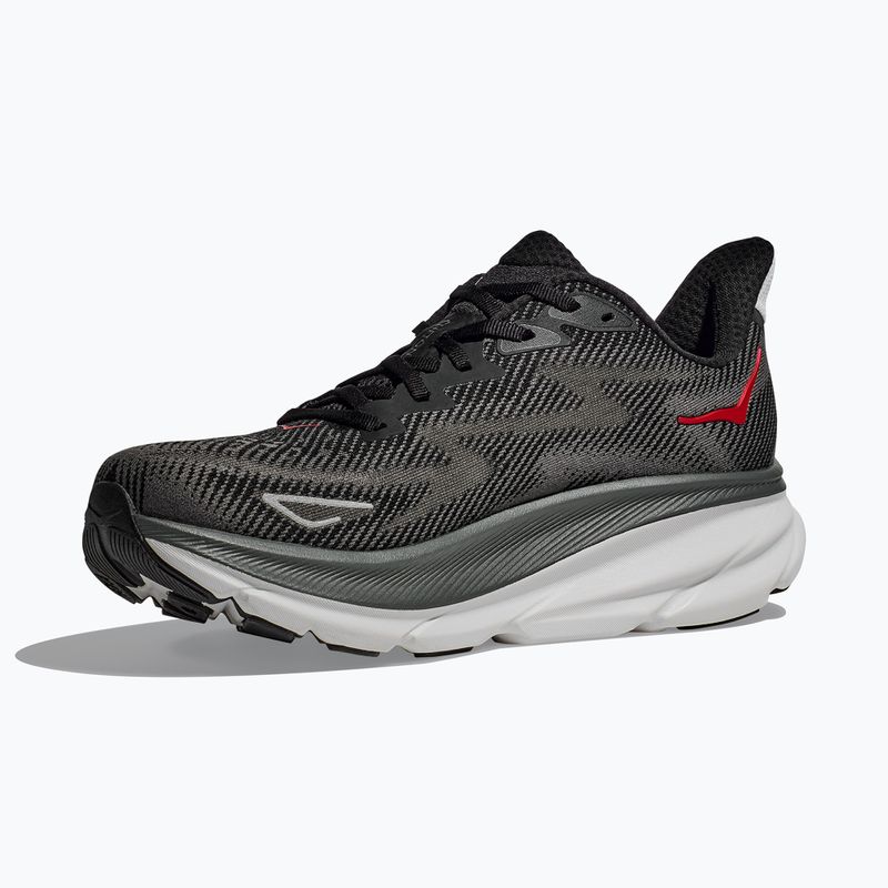 Vyriški bėgimo bateliai HOKA Clifton 9 black/outer orbit 4