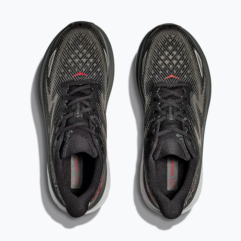 Vyriški bėgimo bateliai HOKA Clifton 9 black/outer orbit 8