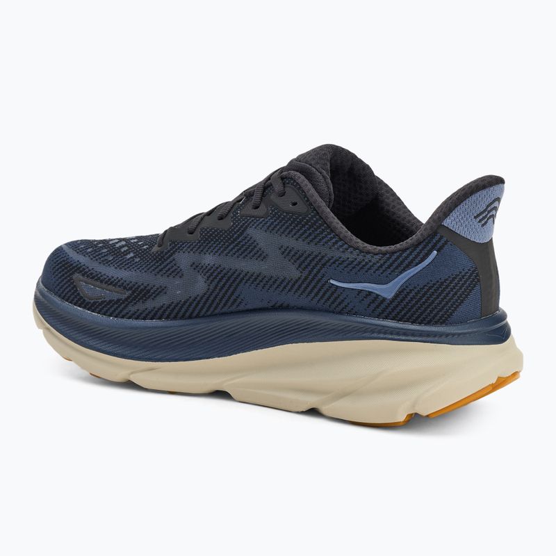 Vyriški bėgimo bateliai HOKA Clifton 9 black/varsity navy 3