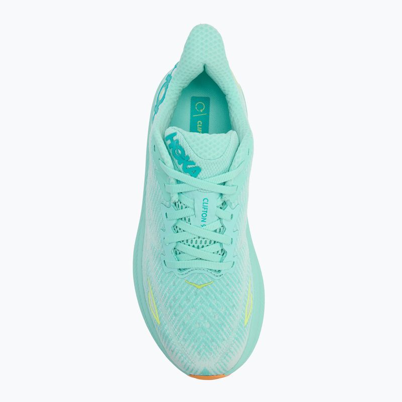 Moteriški bėgimo bateliai HOKA Clifton 9 seafoam/aqua breeze 5