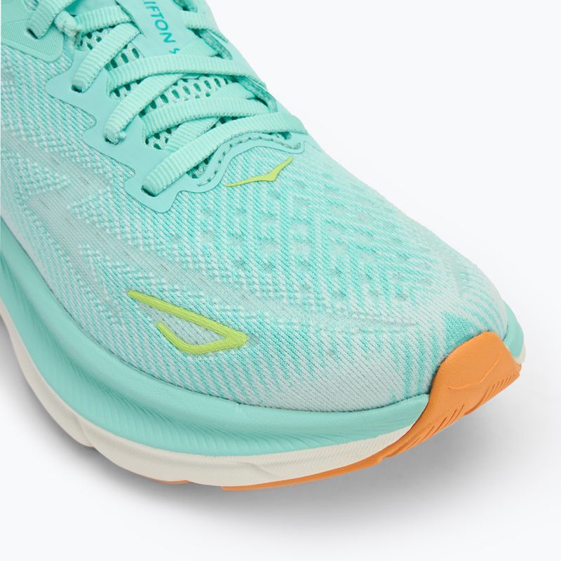 Moteriški bėgimo bateliai HOKA Clifton 9 seafoam/aqua breeze 7