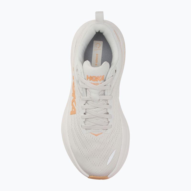 Moteriški bėgimo bateliai HOKA Bondi 8 white/cantaloupe 5