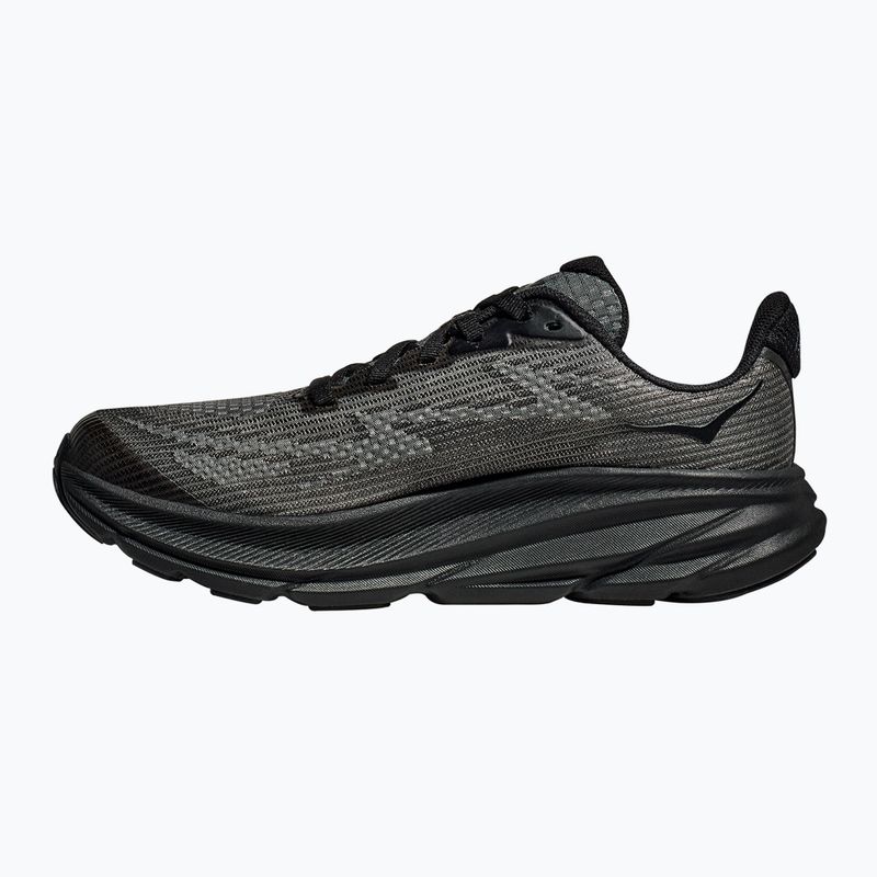 HOKA Clifton 9 black/carbon black vaikiški bėgimo bateliai 10