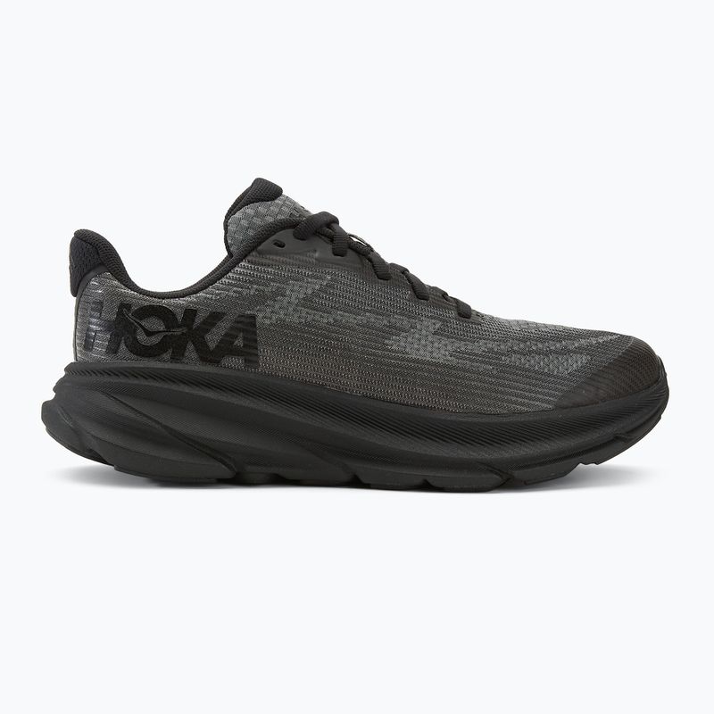 HOKA Clifton 9 black/carbon black vaikiški bėgimo bateliai 2