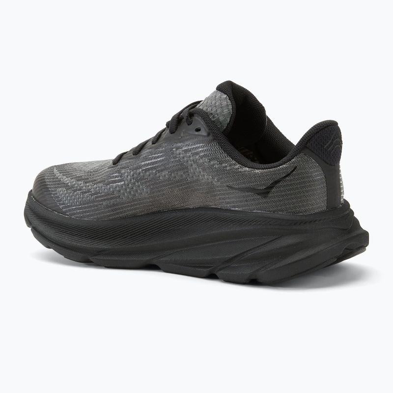 HOKA Clifton 9 black/carbon black vaikiški bėgimo bateliai 3