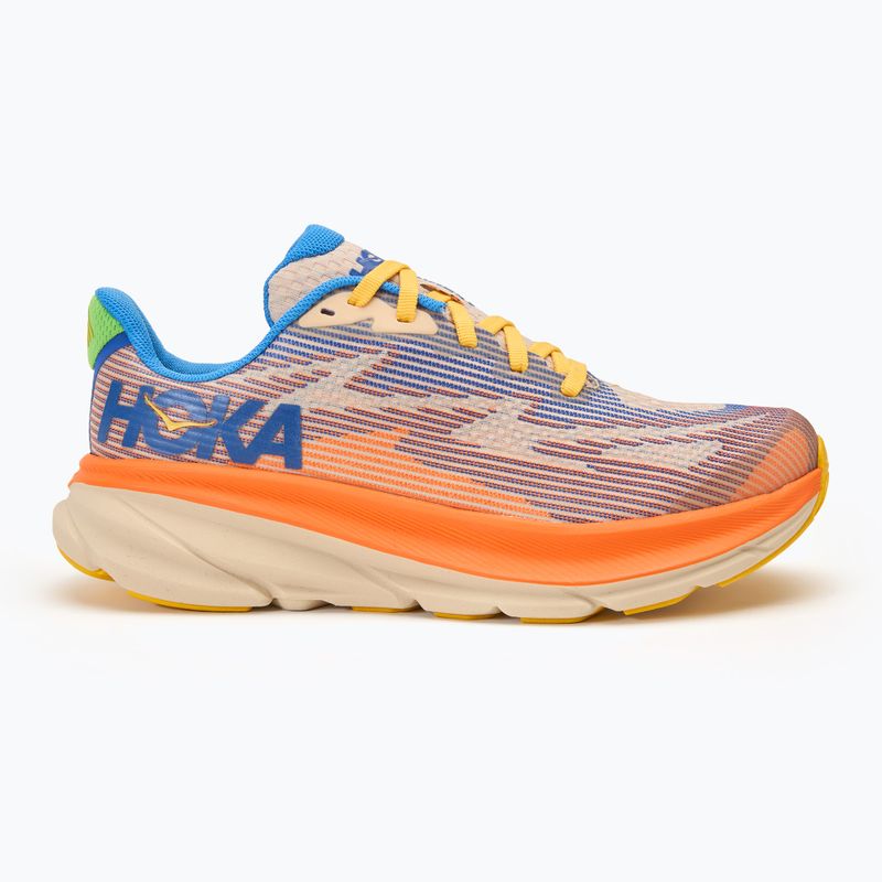 HOKA Clifton 9 ultramarino/electric tangerine vaikiški bėgimo bateliai 2