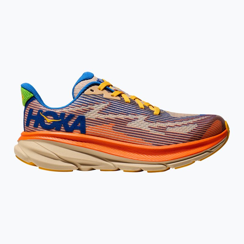 HOKA Clifton 9 ultramarino/electric tangerine vaikiški bėgimo bateliai 9