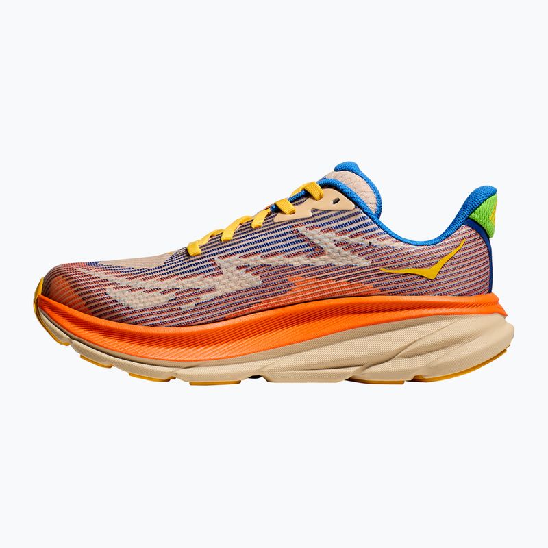 HOKA Clifton 9 ultramarino/electric tangerine vaikiški bėgimo bateliai 10