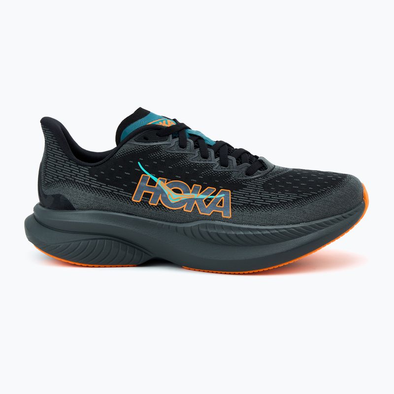 Vyriški bėgimo bateliai HOKA Mach 6 black/electric tangerine 2