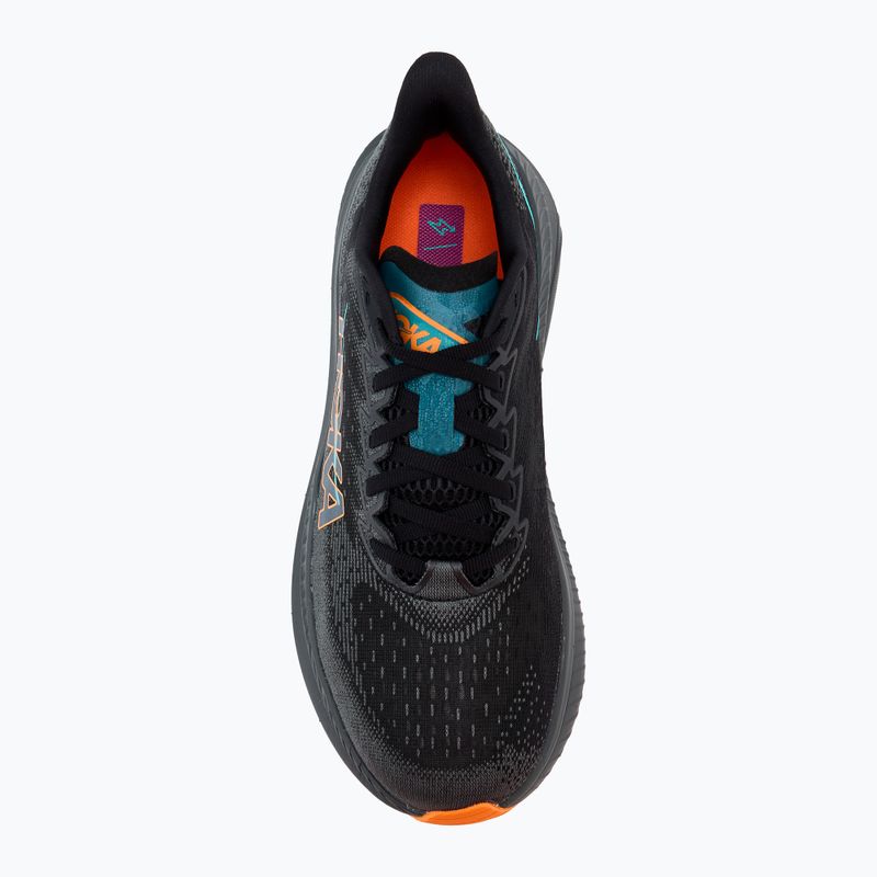 Vyriški bėgimo bateliai HOKA Mach 6 black/electric tangerine 5