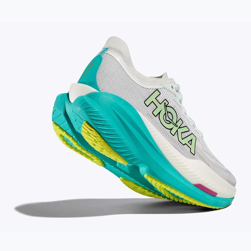 Moteriški bėgimo bateliai HOKA Mach X 2 frost/electric aqua 11