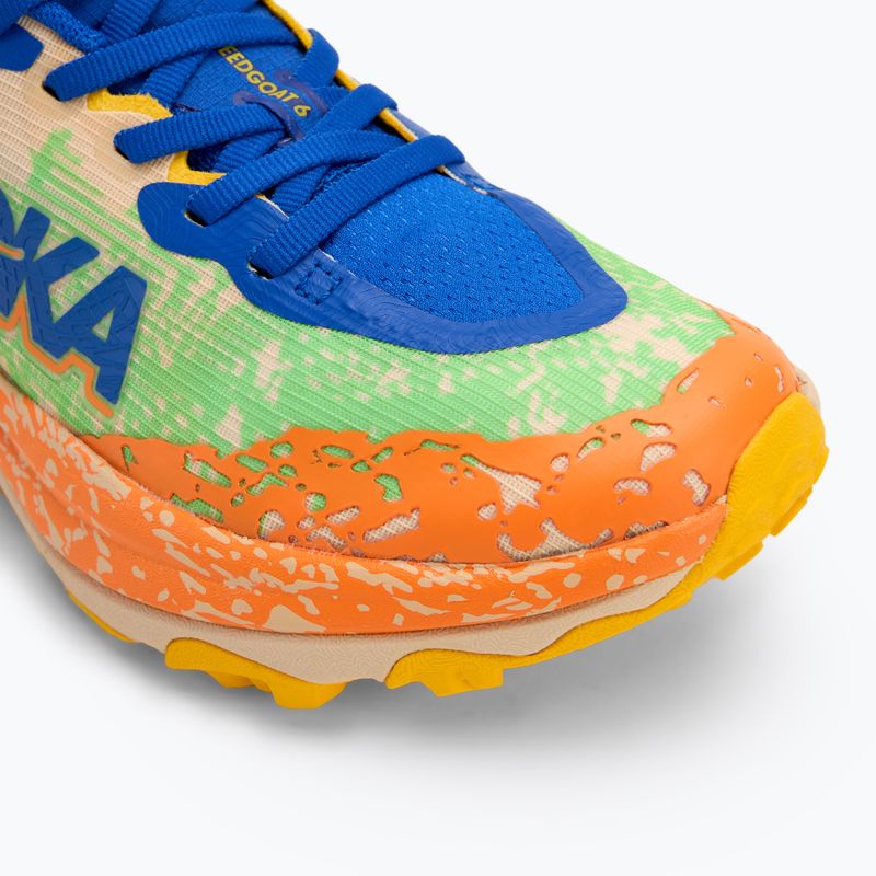 Vaikiški bėgimo bateliai HOKA Speedgoat 6 ultramarine/electric lime 7