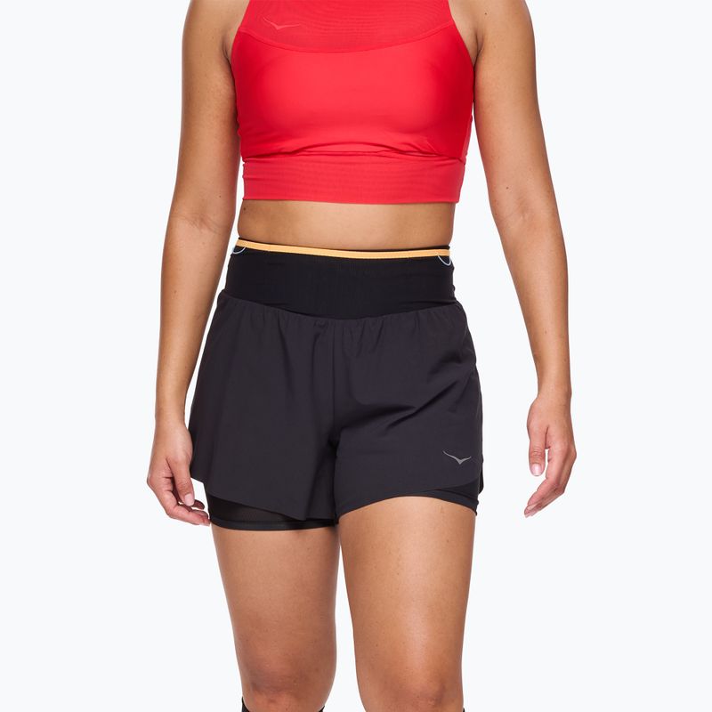 Moteriški bėgimo šortai HOKA Skyglide black