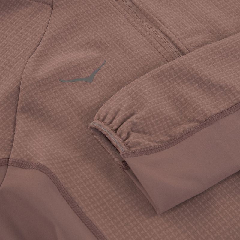 Moteriškas bėgimo džemperis HOKA Sky Glow Half Zip smokey quartz 9