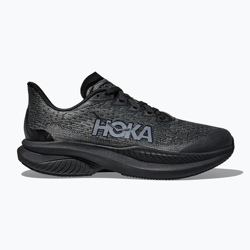 Vaikiški bėgimo batai HOKA Mach 6 black/black 9