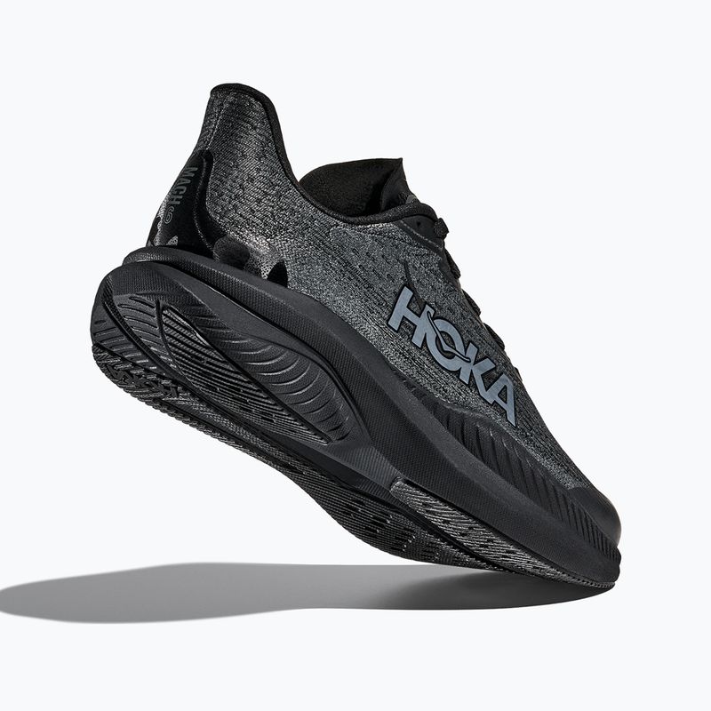 Vaikiški bėgimo batai HOKA Mach 6 black/black 11