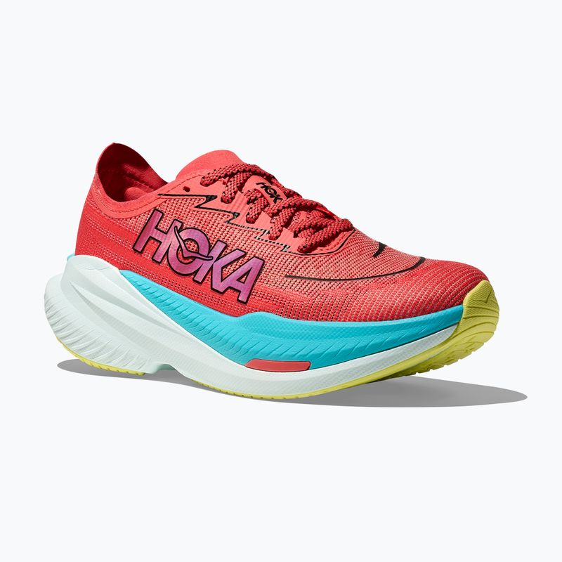 Vyriški bėgimo batai HOKA Mach X 2 grapefuit/electric coral 8