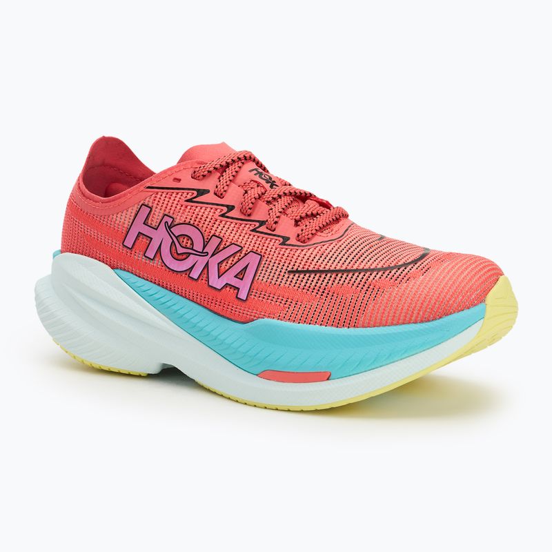 Moteriški bėgimo batai HOKA Mach X 2 grapefruit/electric coral 2