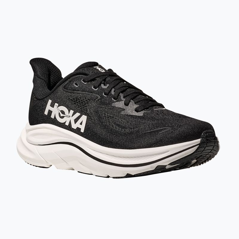 Moteriški bėgimo bateliai HOKA Clifton 10 Wide black/white
