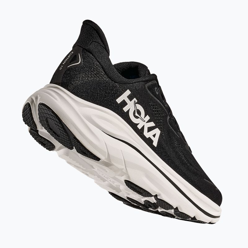 Moteriški bėgimo bateliai HOKA Clifton 10 Wide black/white 4