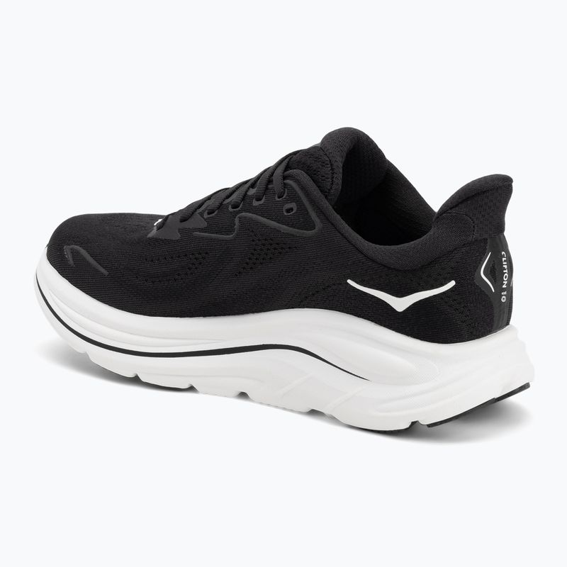Moteriški bėgimo bateliai HOKA Clifton 10 Wide black/white 3