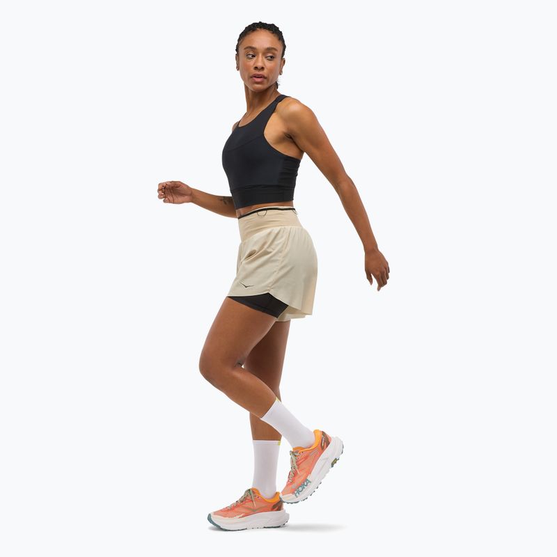 Moteriški bėgimo šortai HOKA Skyglide oatmeal 2