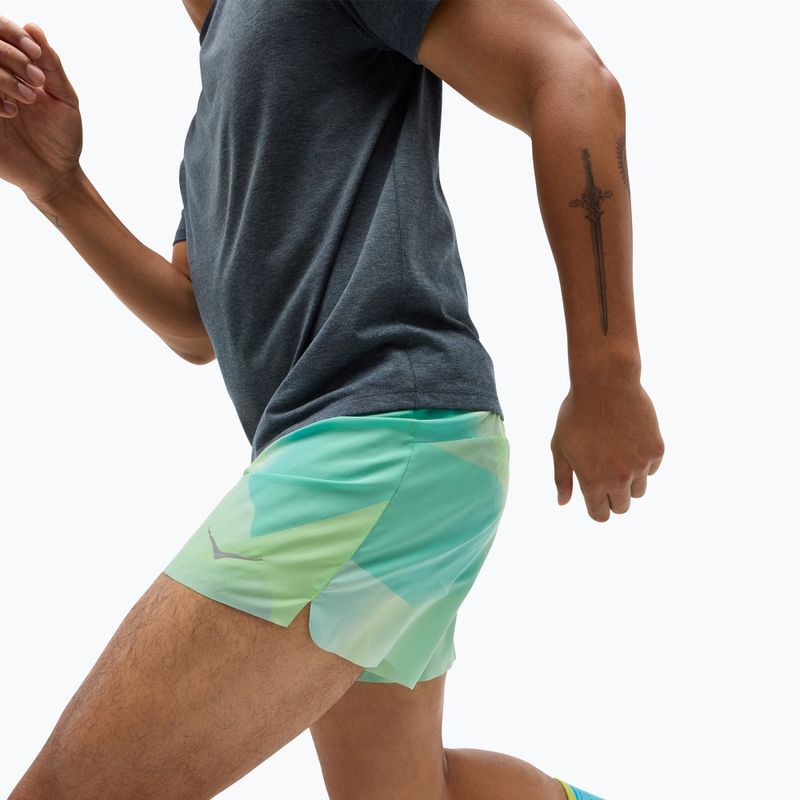 Vyriški bėgimo šortai HOKA Glide With Brief 5" tart apple mist 4