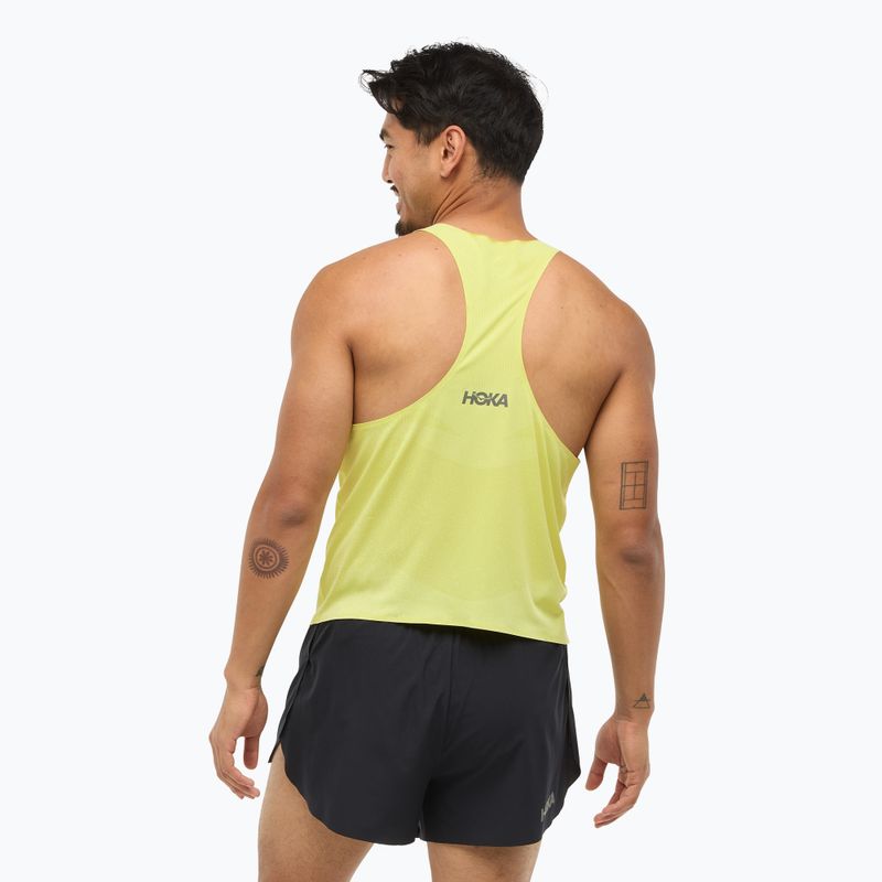 Vyriški bėgimo marškinėliai HOKA Race Singlet hoka citrus 3