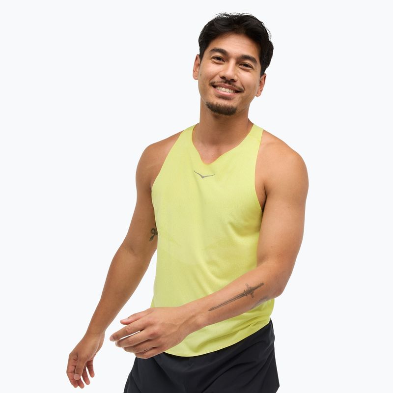 Vyriški bėgimo marškinėliai HOKA Race Singlet hoka citrus 4