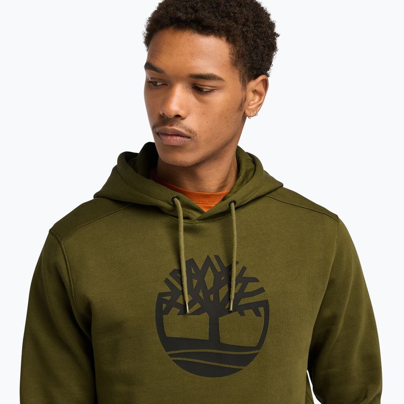 Vyriškas džemperis Timberland Tree Logo Hoodie dark olive 4