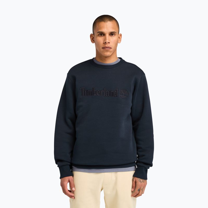 Vyriškas džemperis Timberland Embroidery Tonal Crew Neck dark sapphire