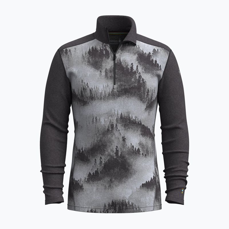 Vyriškas termoaktyvus džemperis Smartwool Classic Thermal Merino Base Layer 1/4 Zip Boxed charcoal foggy pines 3