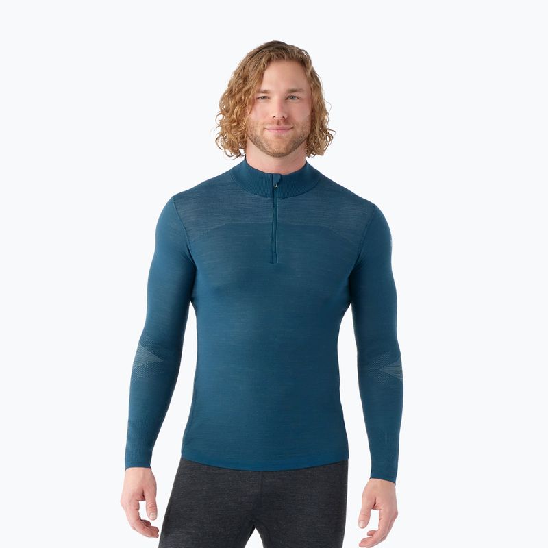 Vyriškas termoaktyvus džemperis Smartwool Intraknit Thermal Merino Base Layer 1/4 Zip twilight blue