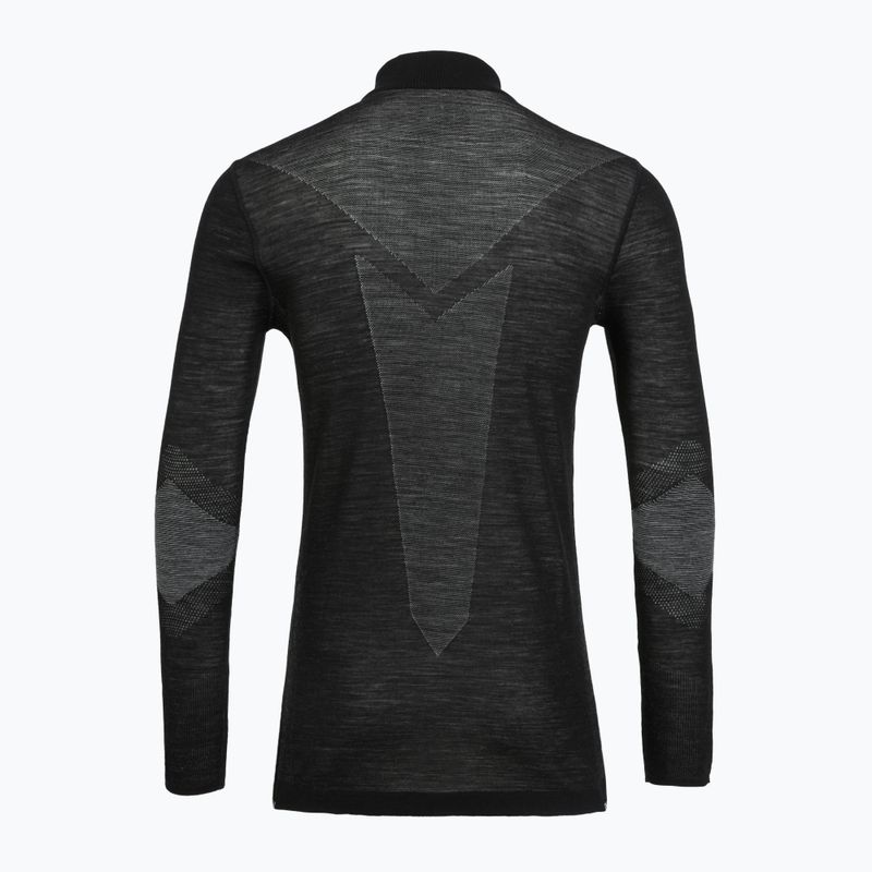 Vyriškas termoaktyvus džemperis Smartwool Intraknit Thermal Merino Base Layer 1/4 Zip black/white 2