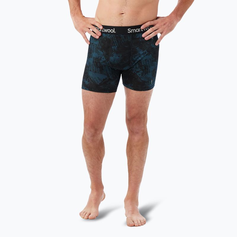 Vyriškos termoaktyvios trumpikės Smartwool Merino Print Boxer Brief twilight blue mountain 2