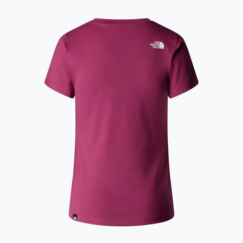 Moteriški marškinėliai The North Face Simple Dome Slim Tee cyber berry 5