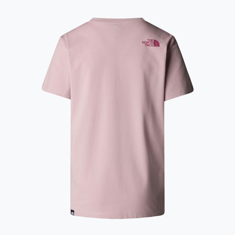 Moteriški marškinėliai The North Face Relaxed Easy Tee metal pink/cyber berry 5
