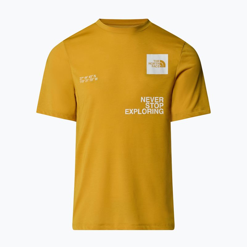 Vyriški marškinėliai The North Face Mountain Foundation Coordinates Tee turmeric 4