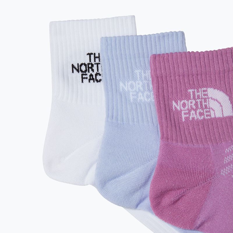 Kojinės The North Face Multi Sport Cush Quarter Sock 3 poros tnf white/purple 2