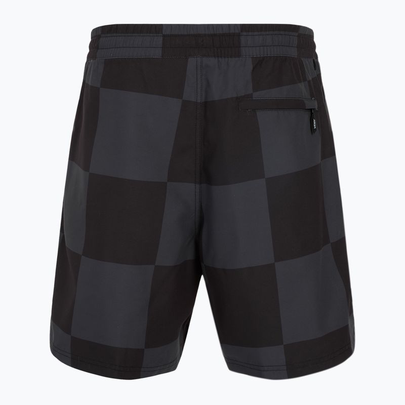 Vyriški šortai Vans Primary Checkerboard Elastic Boardshort black/asphalt 2
