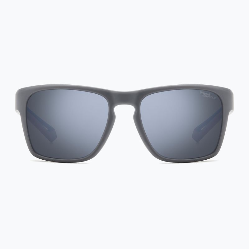 Vyriški akiniai nuo saulės Polaroid PLD 7052/S matte grey/silver mirror polarized high contrast 3