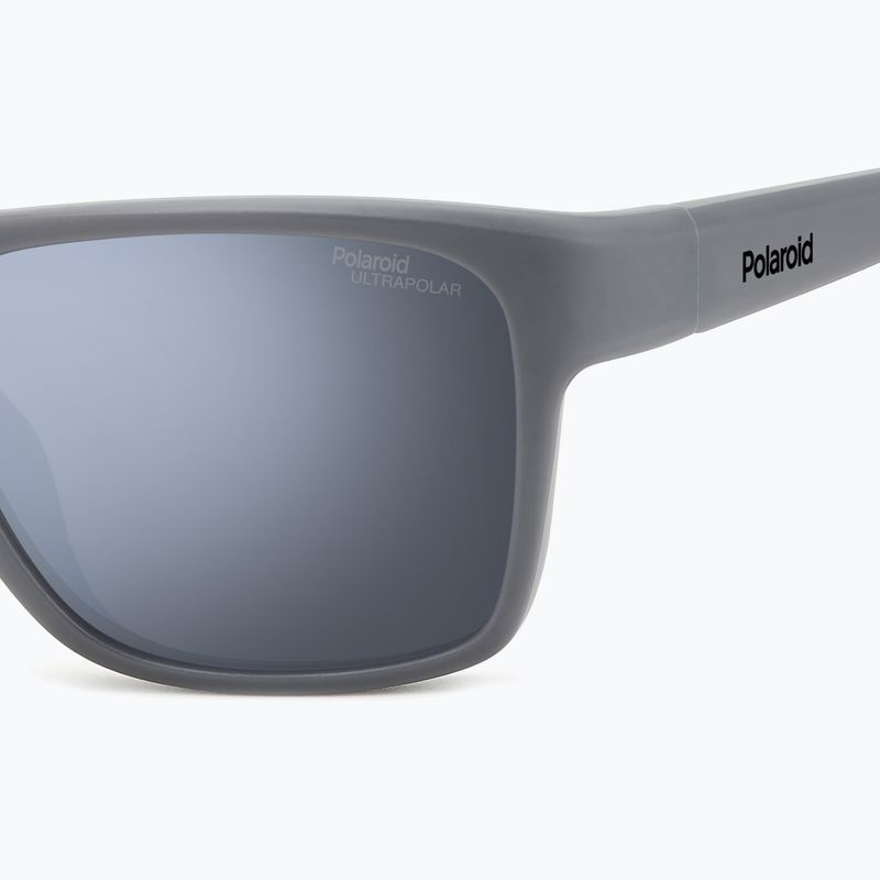 Vyriški akiniai nuo saulės Polaroid PLD 7052/S matte grey/silver mirror polarized high contrast 4