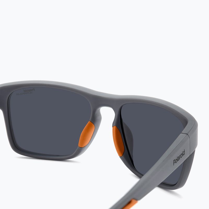 Vyriški akiniai nuo saulės Polaroid PLD 7052/S matte grey/silver mirror polarized high contrast 5