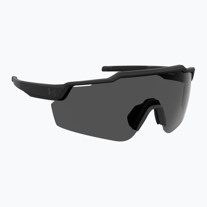 "Under Armour Levelup S3" matinės juodos/pilkos spalvos oleofobiniai vyriški akiniai nuo saulės