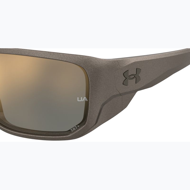 Vyriški akiniai nuo saulės Under Armour Attack MD S3 brwn metlzed/gold mirror oleophobic 7